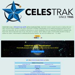 Image du site celestrak.com/