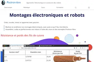 Apprendre l'Électronique et Construire des Robots Image du site positron-libre.com