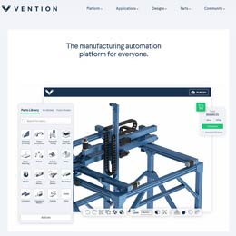 Automatisation simplifiée - Vention Image du site vention.com